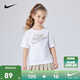 NIKE 耐克童裝女童迷彩抗皺短袖T恤2025年夏季新款輕薄柔軟兒童上衣
