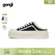 共跡gongji孟子義同款26春夏新款半拖鞋女外穿板鞋男涼鞋休閑帆布鞋女鞋 森林黑 /偏大半碼 36 （233mm）