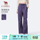 駱駝（CAMEL）加絨工裝褲男女防潑水直筒傘兵運動(dòng)褲 J35CAYL6024 甜葡萄紫 M