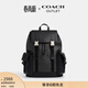 蔻馳（COACH）奧萊男士男包經(jīng)典標志CLARK雙肩包老花 QB/炭黑色/黑色