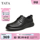 他她（TATA）商務(wù)休閑男士皮鞋舒適通勤黑色真皮軟底爸爸鞋子MEZ02AM4 黑色 39