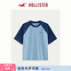 HOLLISTER經(jīng)典小海鷗圖案25夏情侶重磅棉質(zhì)T恤男女裝324-5461 海軍藍撞色 XL (180/116A)