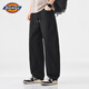 Dickies高端痞帥寬松直筒休閑褲夏季新款男士美式高街免燙垂感闊腿彎刀褲 黑色 【官方正品】 XL