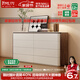 凱薩羅列  KSALOY五斗八斗柜實(shí)木臥室床尾客廳意式輕奢餐邊現代簡(jiǎn)約儲物收納床頭柜 1.6米八斗柜【暖白色+側板木紋】