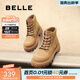百麗（Belle）厚底增高工裝靴女商場(chǎng)同款戶(hù)外徒步短靴B5A1DDD4 棕色 37 (235mm)