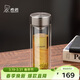 希諾雙層玻璃杯男家用商務(wù)辦公泡茶杯子過(guò)濾車(chē)載水杯XN-9103 410mL