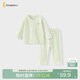童泰（TONGTAI）寶寶睡衣夏季純棉套裝女童家居服男童空調服上衣褲子綠色80cm