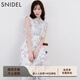 SNIDEL2025秋冬新品優(yōu)雅荷葉邊小飛袖印花茶歇連衣裙SWFO254139 象牙白 L （2）