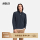 AIGLE艾高冬季男士polo領(lǐng)打底衣舒適耐磨抓絨衣?lián)u粒絨外套