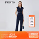 PORTS寶姿春夏新品女裝小腳口長(cháng)褲LM8P064NWB011 丈青 S (4)