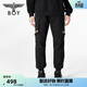 BOY LONDON春季情侶款經(jīng)典老鷹印花多口袋工裝束腳休閑長(cháng)褲N34904 黑色 XS