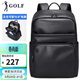 高爾夫（GOLF）雙肩包男士軟皮背包男15英寸電腦學(xué)生書(shū)包防潑水旅行出差通勤背包