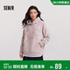 森馬（Semir）史努比系列衛衣女中長(cháng)款假兩件圖案冬oversize搖粒絨101724116019