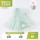 戴維貝拉【奧萊特賣(mài)】女童連衣裙新款夏裝兒童寶寶公主裙童裝裙子網(wǎng)紗裙 綠色 100 cm(建議身高90-100cm)