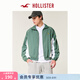 HOLLISTER澤西風(fēng)校園撞色圖案運動(dòng)夾克外套25春男裝332-5018 綠色印花 M (180/100A)