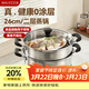 美廚（MAXCOOK）不銹鋼蒸鍋  26CM二層復底 燃氣爐電磁爐通用