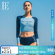 范德安（BALNEAIRE）MIX系列分體泳衣女士百搭運動(dòng)長(cháng)袖防曬包臀帶胸墊顯瘦海邊83679 藍色拼接 M