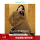 茵曼（INMAN）【曠野美拉德】新中式拼接連衣裙2025春秋女裝新品長(cháng)袖打底裙子 深棕色 M