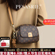 柏薩尼（PESASRIE）輕奢品牌包包女包斜跨包新款女士單肩包百搭小圓包情人節生日禮物 咖啡色【全國十倉/當次日達】 奢侈禮盒送女友送老婆送媽媽