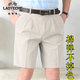 老爺車(chē)純棉西裝短褲男中老年外穿大碼中褲夏季中年男士老人爸爸五分褲男 米白色 五分褲 33 腰圍2尺6