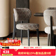 御梵森意式實(shí)木奶油風(fēng)餐椅極簡(jiǎn)家用黑白椅子網(wǎng)紅輕奢簡(jiǎn)約現代椅靠背餐廳 酷尼彩3+黑色腿