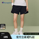 Champion冠軍短褲2024夏季新款女刺繡短衛褲休閑簡(jiǎn)約熱褲復古潮流 黑色 XL