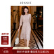 JESSIE【花期之約】2025年春夏新款優(yōu)雅碎花連衣裙收腰顯瘦七分袖 粉色1 L