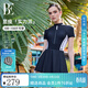 范德安（BALNEAIRE）【文怡/李靜同款】小紅心系列女士連體裙式泳衣溫泉海邊游泳 黑色 L