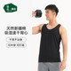 松山棉店男士背心簡(jiǎn)約純色家居外穿運動(dòng)汗衫打底睡衣涼感透氣黑色175