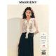MAXRIENY精致復古感修身顯瘦高級氣質(zhì)感罩衫雪紡薄外套 本白 L