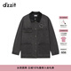 DZZIT地素棉服冬季復古丹寧主義時(shí)尚牛仔外套女 深灰色 M
