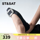 St&Sat/星期六優(yōu)雅通勤女鞋2025年新款水鉆方扣閃耀低跟單鞋SSD1111214 10黑色 39 245mm