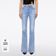 MISS SIXTY【安心品質(zhì)】25牛仔褲女復古修身顯瘦通勤休閑微喇叭褲 淺藍-常規 26