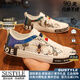 SUSTYLE品牌時(shí)尚男鞋夏季透氣休閑板鞋潮流百搭小白鞋蜜蜂套腳男樂(lè )福鞋 B51白色 41