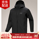 始祖鳥(niǎo)（ARC'TERYX）GAMMA MX HOODY 戶(hù)外男士加絨保暖軟殼夾克 連帽防風(fēng)雨沖鋒衣外套 Black/黑色（新款）  S（60kg-70kg）尺碼偏大