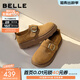 百麗（Belle）堅果拿鐵勃肯鞋女26春季新款商場(chǎng)厚底增高舒適復古休閑鞋F3V1DAA6 棕色 38