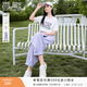 香影休閑套裝女2026年夏季新款一整套搭配短袖t恤紫色褲子兩件套 紫色 M