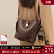 viney新款牛皮水桶包包女包品牌斜挎包生日生日禮物送女友老婆 【雅丹咖】高檔實(shí)用輕奢手提包 時(shí)尚品牌百搭通勤單肩包