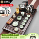 金鑲玉功夫茶具套裝帶茶盤(pán)一體式汝窯泡茶自動(dòng)上水電熱水壺 連余