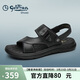 金利來(lái)（Goldlion）男鞋都市休閑透氣涼鞋兩穿輕便皮鞋沙灘鞋59622032701A-黑色-41碼