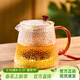 憶壺茶（YIHUTEA）泡茶壺玻璃耐高溫加厚泡茶壺茶水分離大容量水壺煮茶家用辦公茶具 【單壺】錘紋玻璃壺500ML