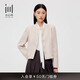水云間女裝圓領(lǐng)優(yōu)雅簡(jiǎn)約通勤口袋設計短外套夾克秋季新款 淺卡其 M