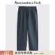 Abercrombie & Fitch經(jīng)典小麋鹿圖案美式抓絨直筒運動(dòng)衛褲長(cháng)褲25秋冬男裝134-5142 海軍藍 XL (180/98A) 偏大偏長(cháng)，建議小一碼