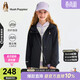 暇步士（Hush Puppies）童裝女童風(fēng)衣春秋大童連帽戶(hù)外服兒童收腰外套 藏藍 150