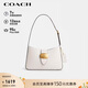 蔻馳（COACH）【品牌直供】女士中號ELIZA單肩包白色皮革CP004禮物