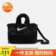 耐克（NIKE）耐克NIKE女童毛絨斜挎包 旅行包運動(dòng)包毛絨包 FZ1329-010黑白均碼