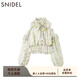 SNIDEL【精英衣櫥】荷葉邊露肩壓褶蝴蝶結系帶襯衫SWFB255028 花朵圖案 均碼 (F)