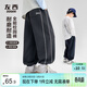 左西童裝男童運動(dòng)褲2026新款兒童褲子中大童衛褲春秋裝潮 深灰色 130