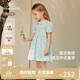 英氏（YEEHOO）女童連衣裙夏季短袖純棉碎花裙新中式女寶裙子2025新款公主裙 復古梨枝 130 cm