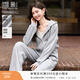 香影灰色衛衣外套女2026春季新款休閑運動(dòng)服長(cháng)袖拉鏈短款連帽上衣 中灰 M 160/84A/95-110斤